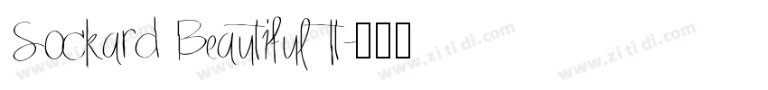 Sockard Beautiful It字体转换